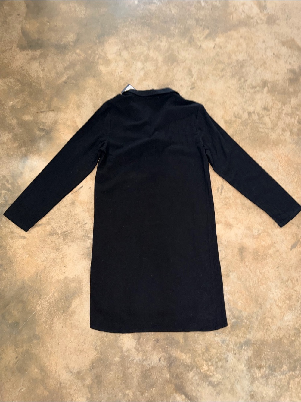 Anna-Kaci Black Collared Tunic Shirt Dress Long Sleeve Size M NWT - Picture 2 of 7